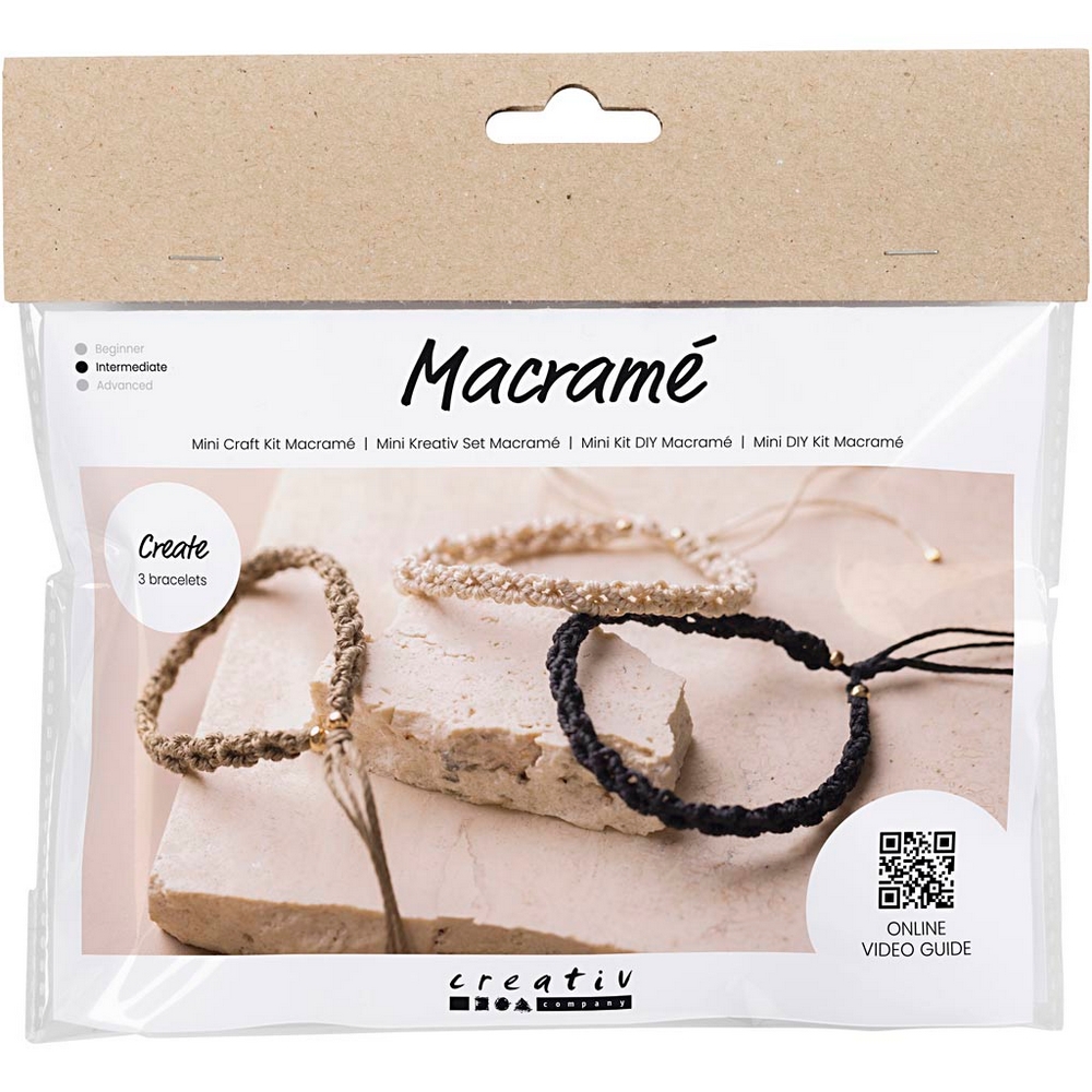 Hobbysett Creativ Company Mini DIY Kit Armbånd Makramè