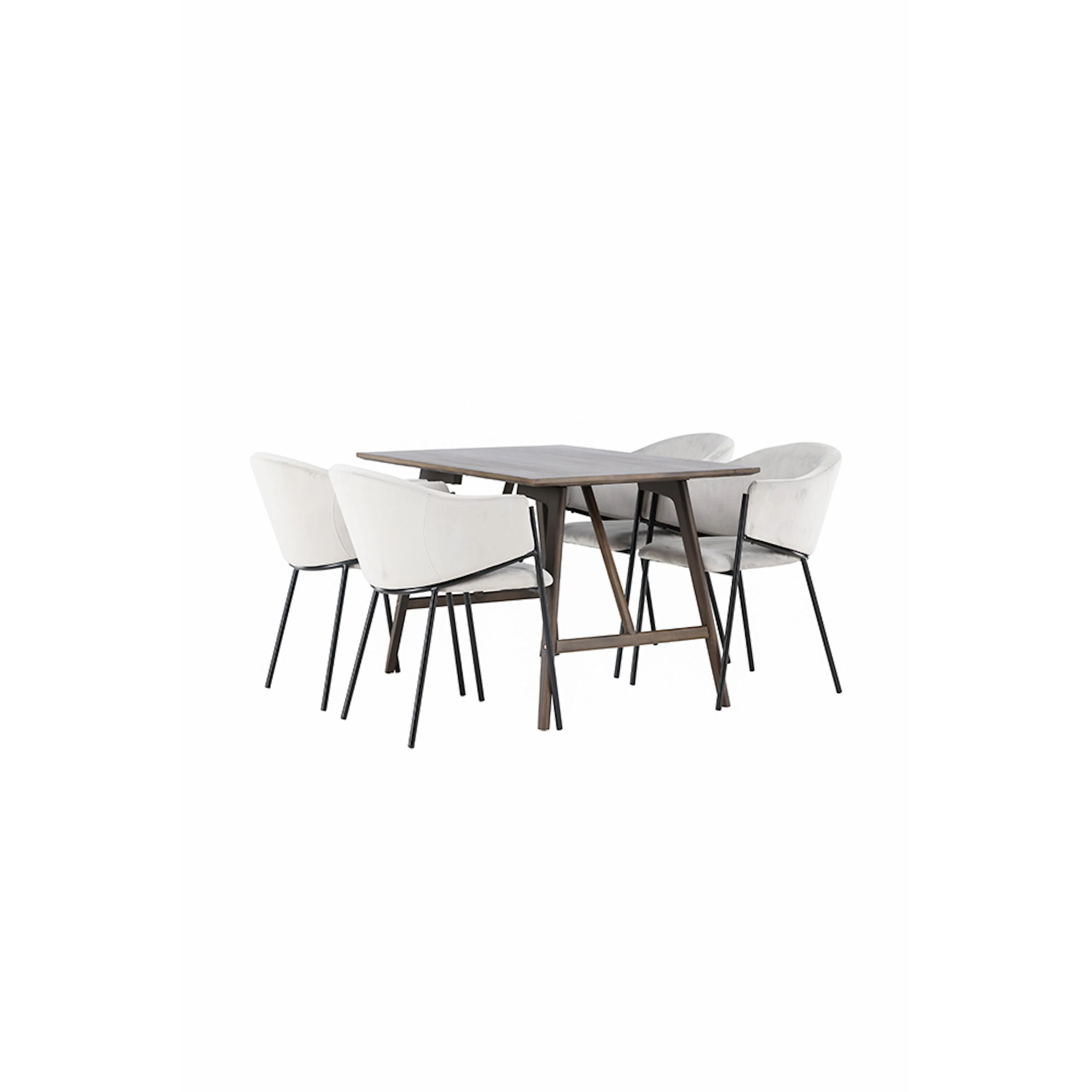 Spisegruppe Venture Home Kaseidon med 4 stk Evelina Stoler