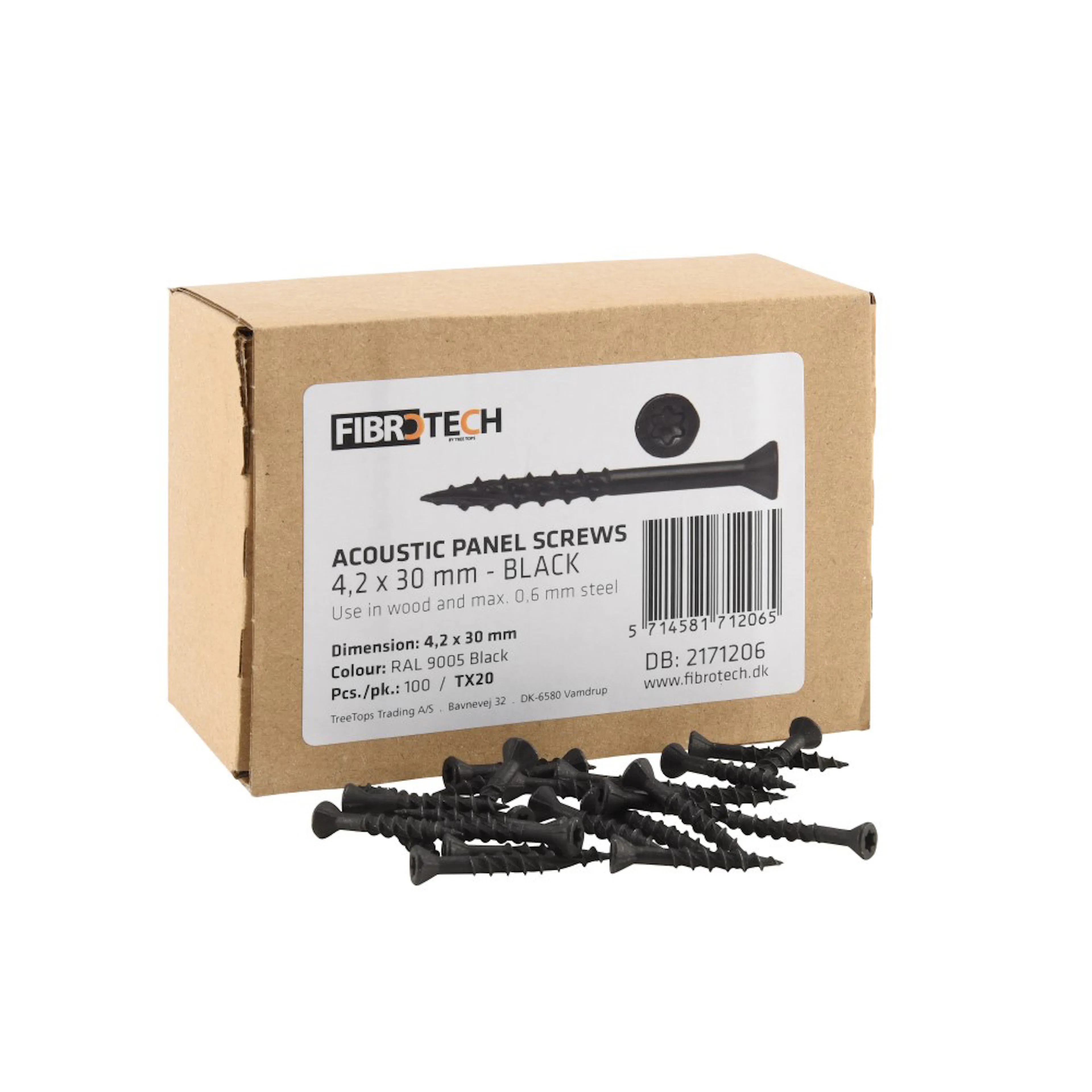 Skrue Fibrotech Akustikkpanel 4,0x30mm 100 st