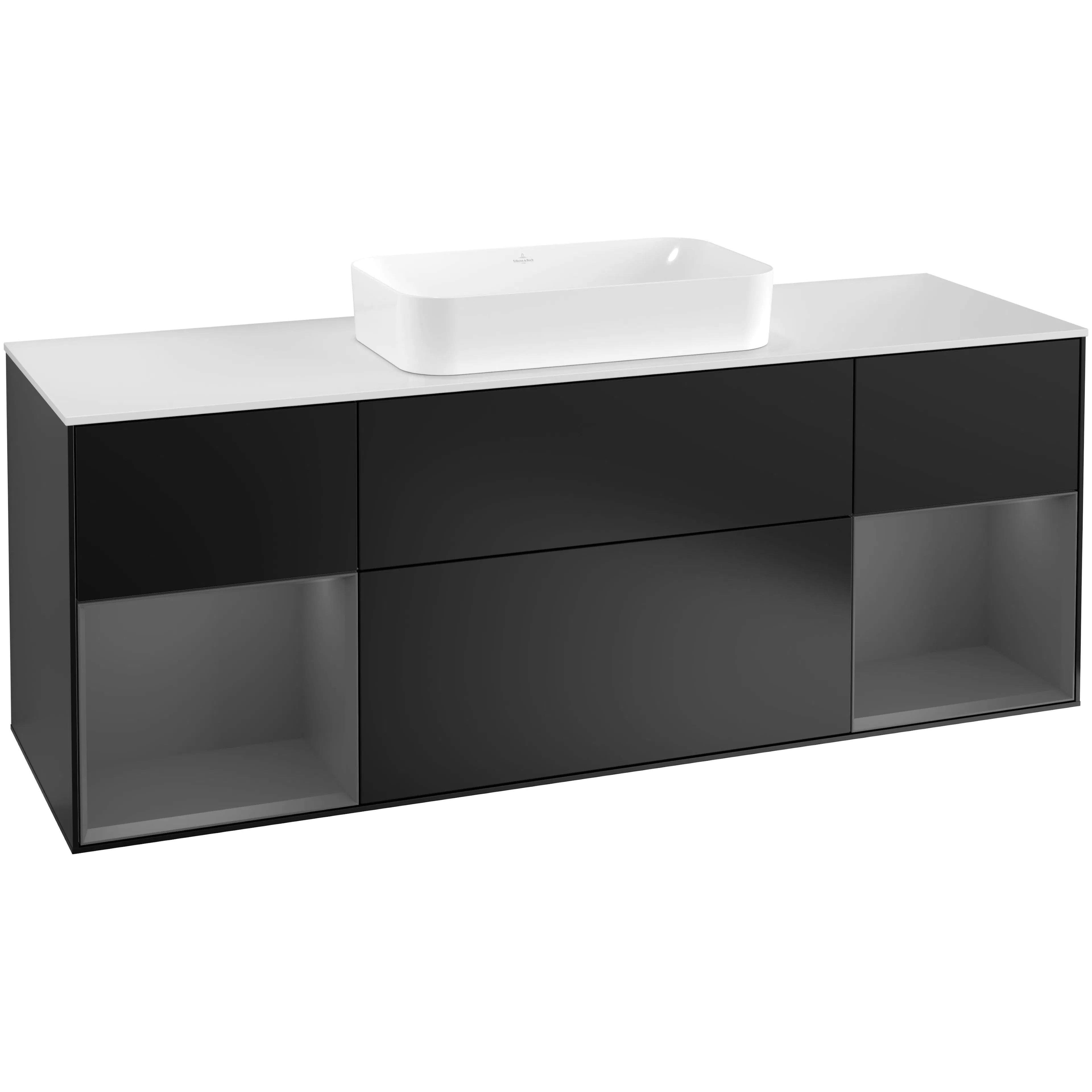 Tvättställsskåp Villeroy & Boch Finion med Två Hyllor och Bänkskiva för Fristående Tvättställ