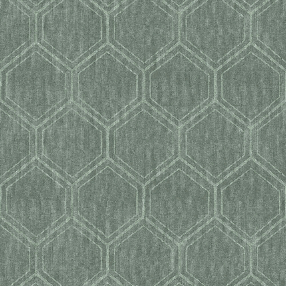 Tapet Superfresco Easy Hexagon Green | golv - tapeter - enfargade-tapeter | KakelKungen