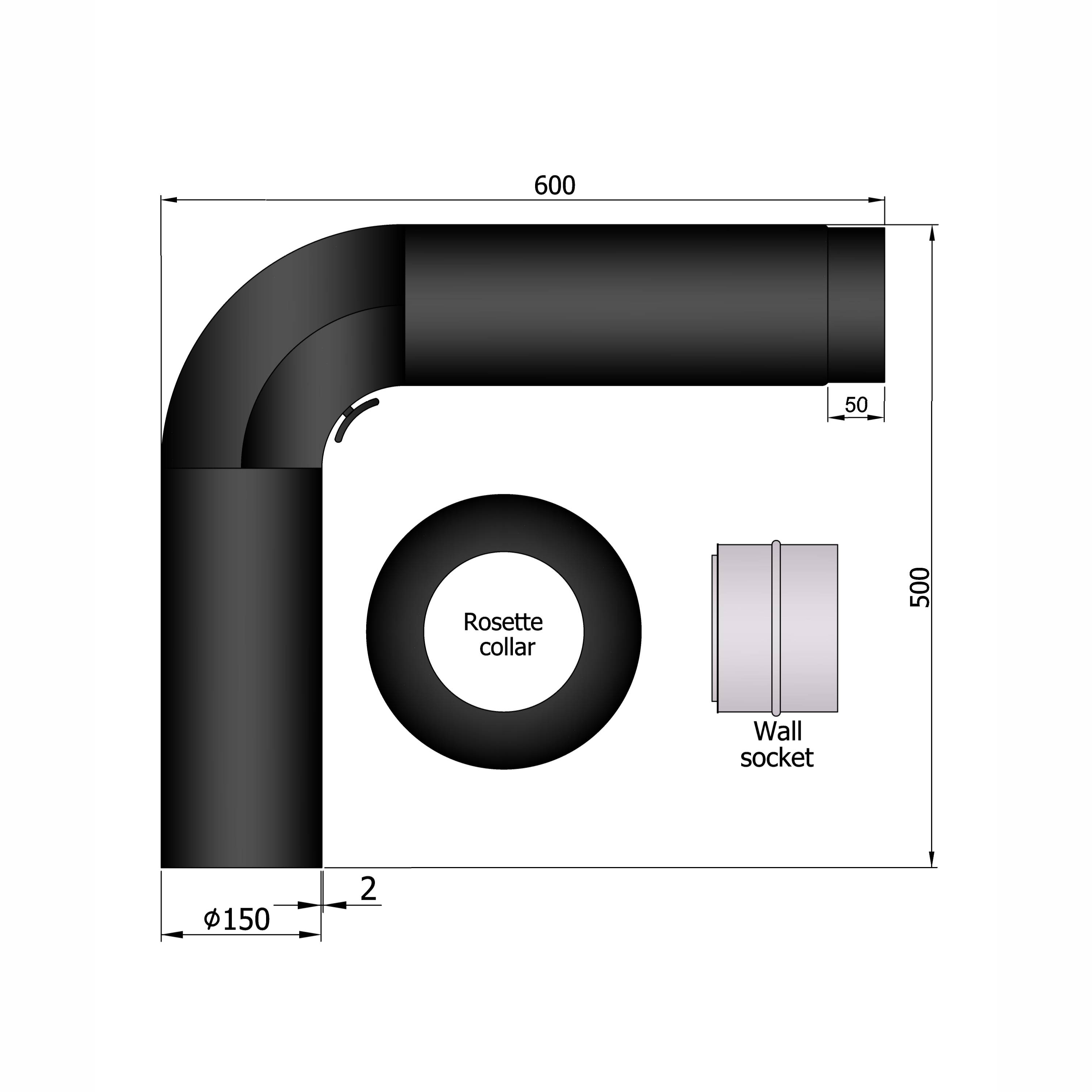 Røykrør Kaminexperten Rundt Komplett