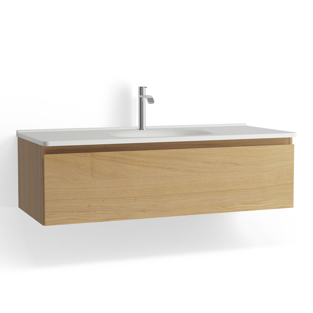 Tvättställsskåp Vedum Flow 1200 Centrerad med 1 Låda