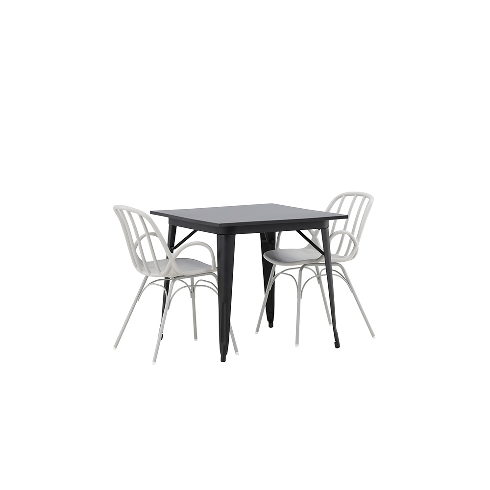 Spisegruppe Venture Home Tempe 80 cm med 2 Dyrön Stoler