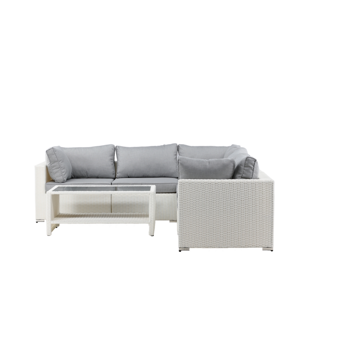 Amazon Modulsoffa 3+2+1 - Vit / grå dyna Hvit