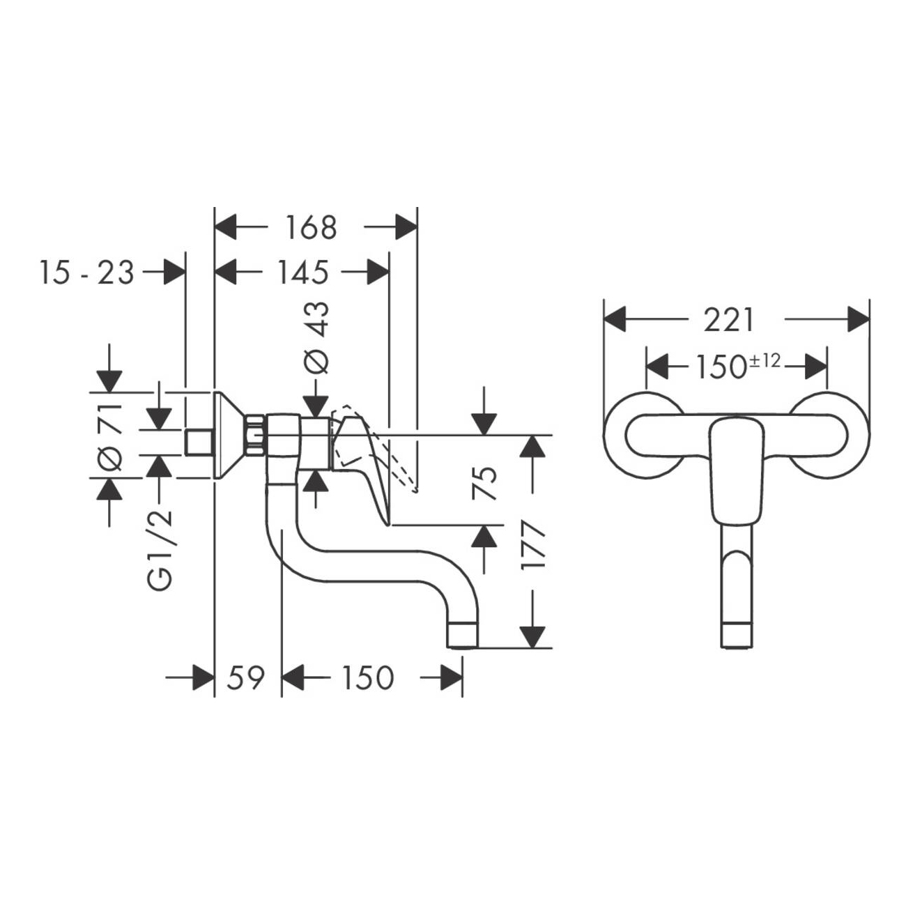 Kjøkkenbatteri Hansgrohe Logis M31 1-grep
