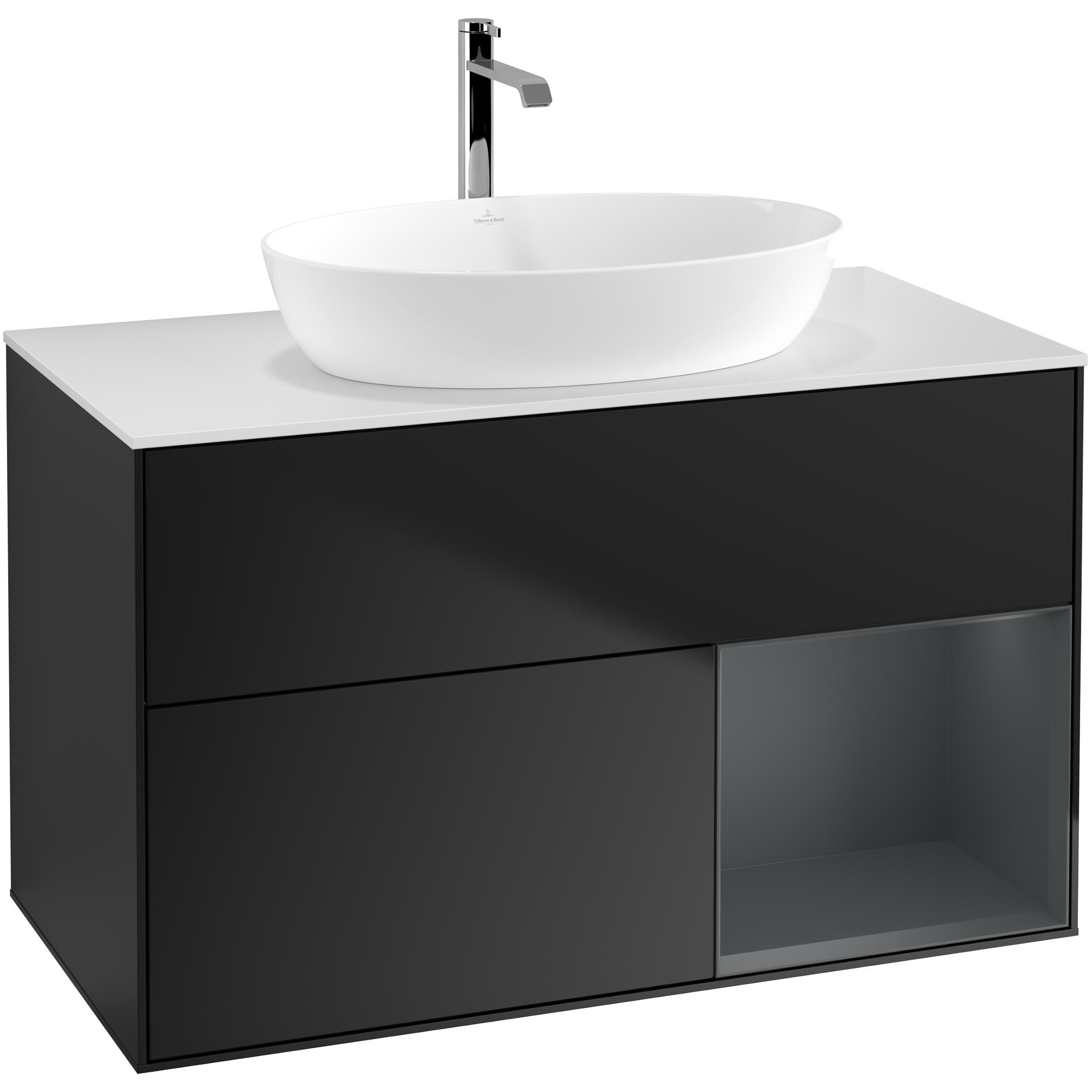 Tvättställsskåp Villeroy & Boch Finion med 2 Lådor Hylla och Bänkskiva för Fristående Tvättställ från Artis & Collaro | badrum - badrumsmobler - tvattstallsskap-och-kommod | KakelKungen