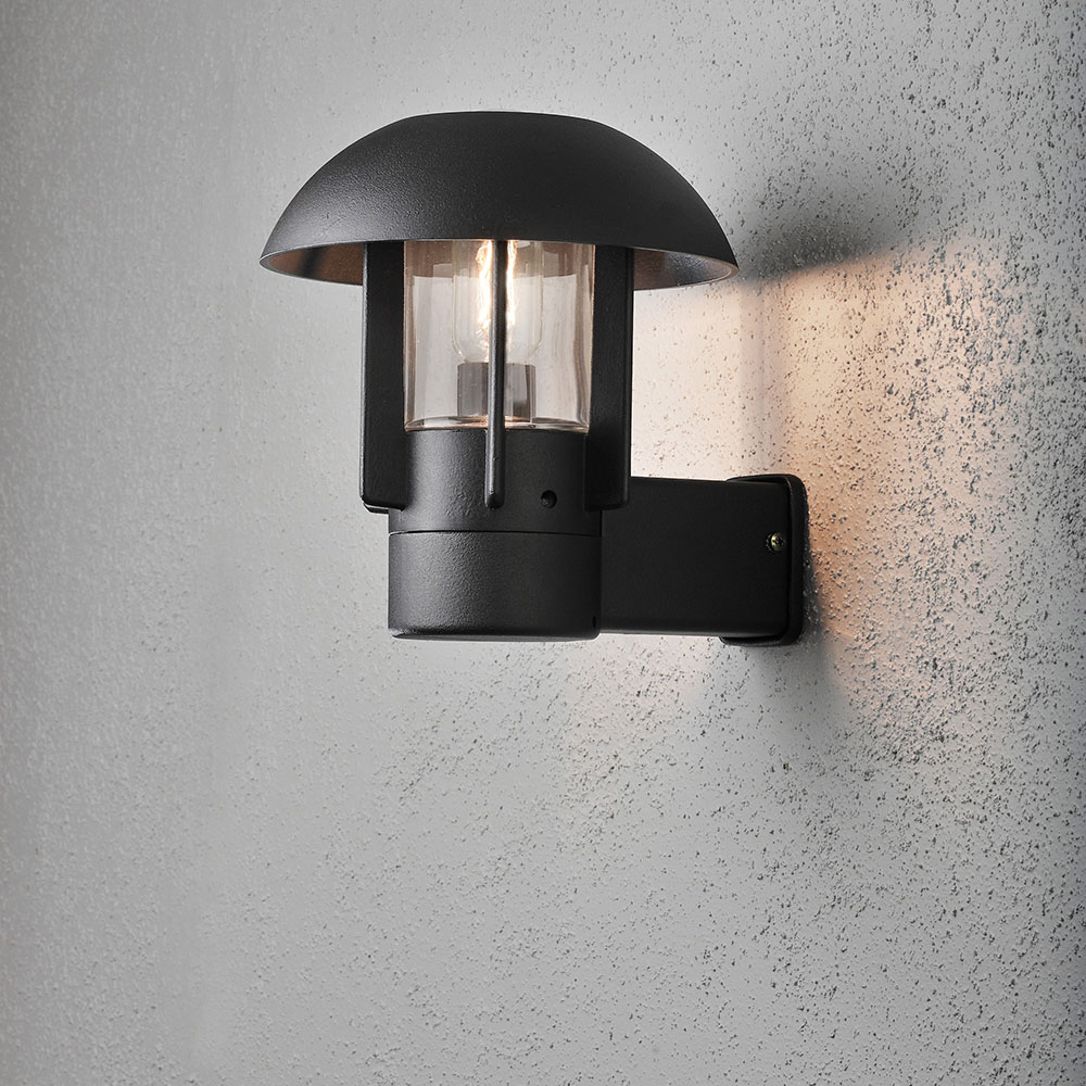 Vegglampe Gnosjö Konstsmide Heimdal E27 Sort 26 cm