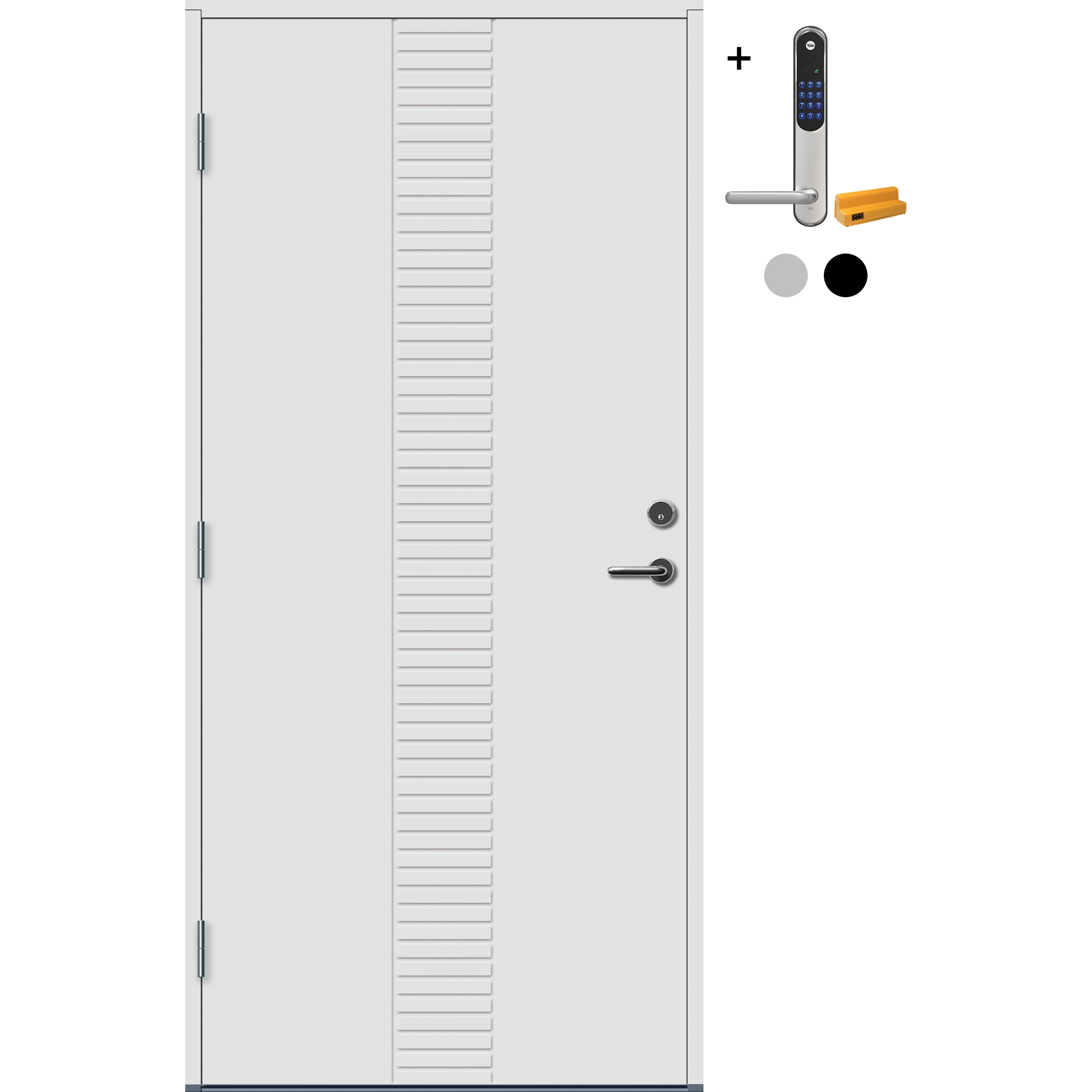 Sidefelt Bygg1 Hamar Thermoisolert med Yale Doorman Classic Home