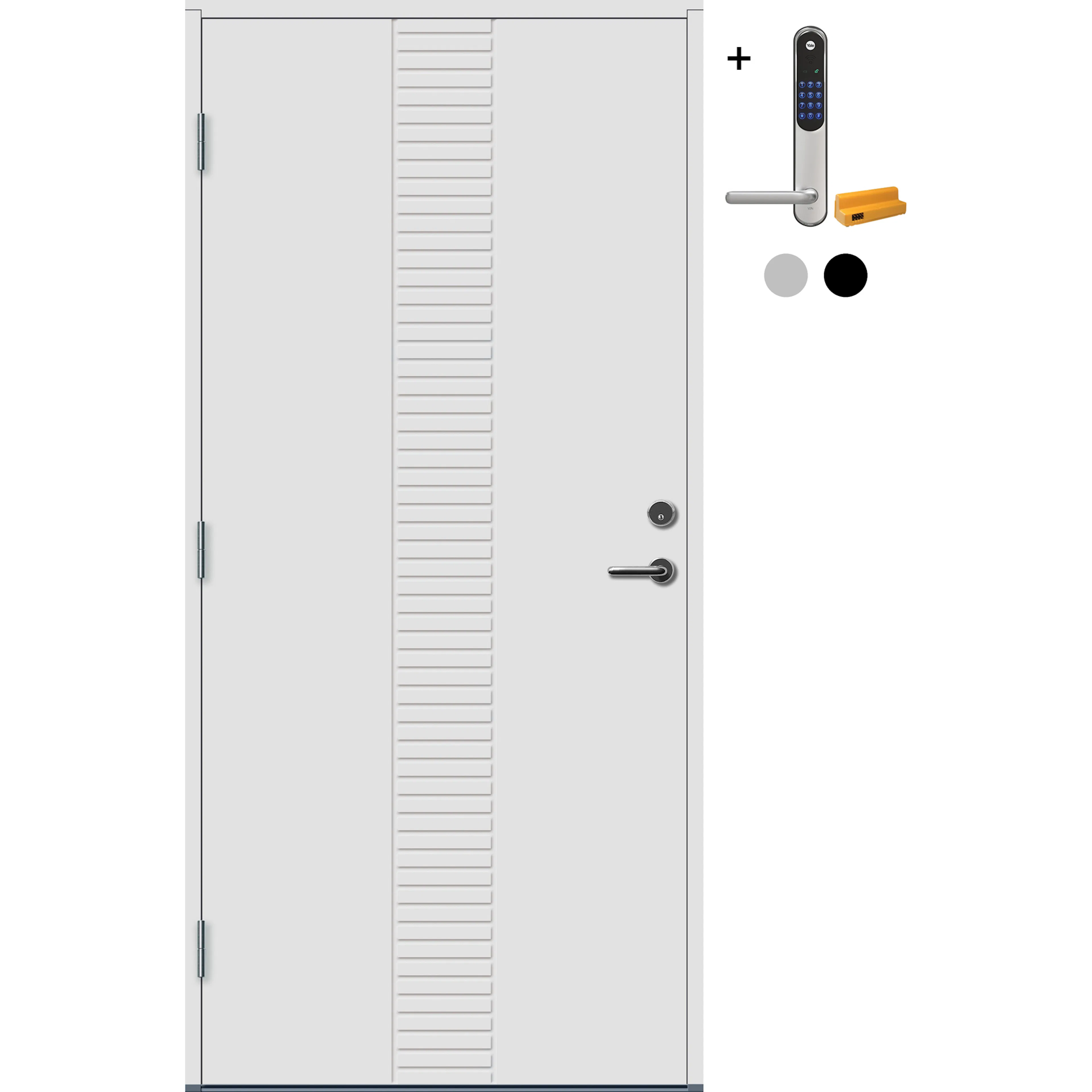 Sidefelt Bygg1 Hamar Thermoisolert med Yale Doorman Classic Home