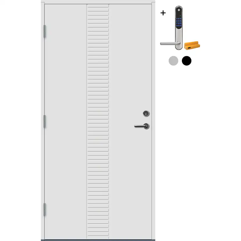 Sidefelt Bygg1 Hamar Thermoisolert med Yale Doorman Classic Home