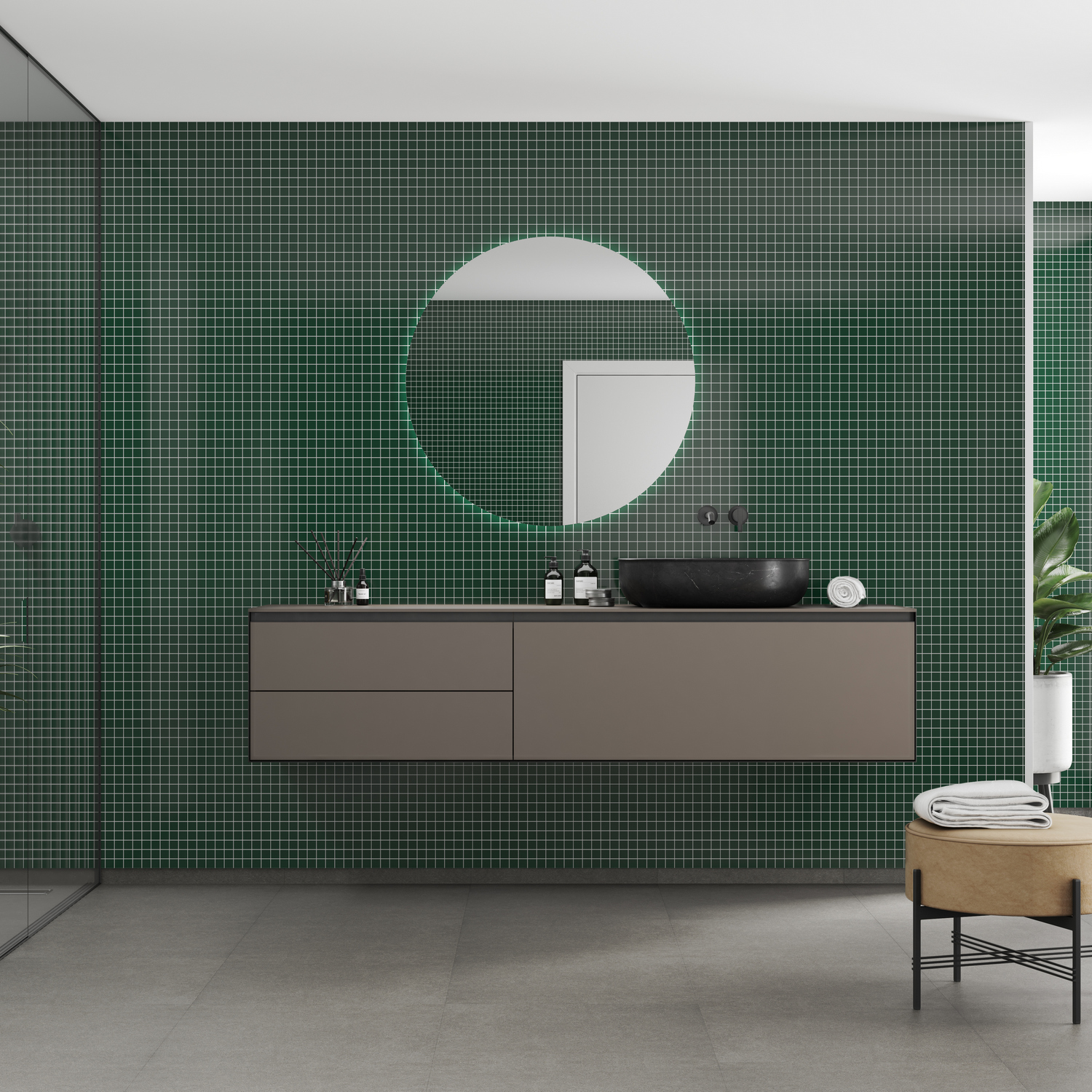 Baderomspanel Fibo 5231-M0303 Bottle Green