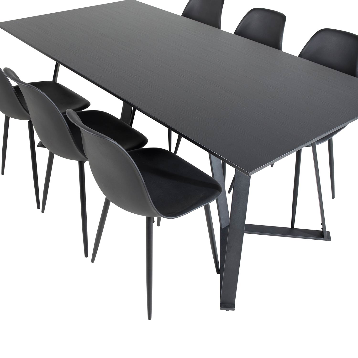 Spisegruppe Venture Home Madde med 6 Pop Stoler