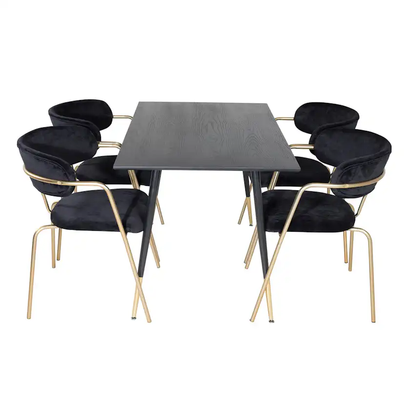 Spisegruppe Venture Home Dipp med 4 Arrow Stoler