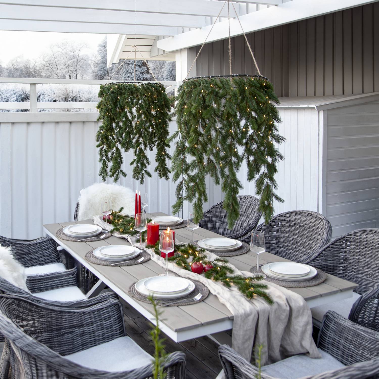 Krans Star Trading Erna Hengende med Dew Drop LED