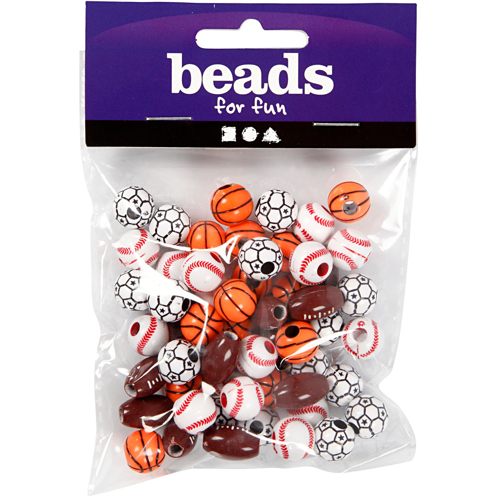 Sportperler Creativ Company Ass Farger Str 11-15 mm Hullstr 3-4 mm 45 g/1 Pk