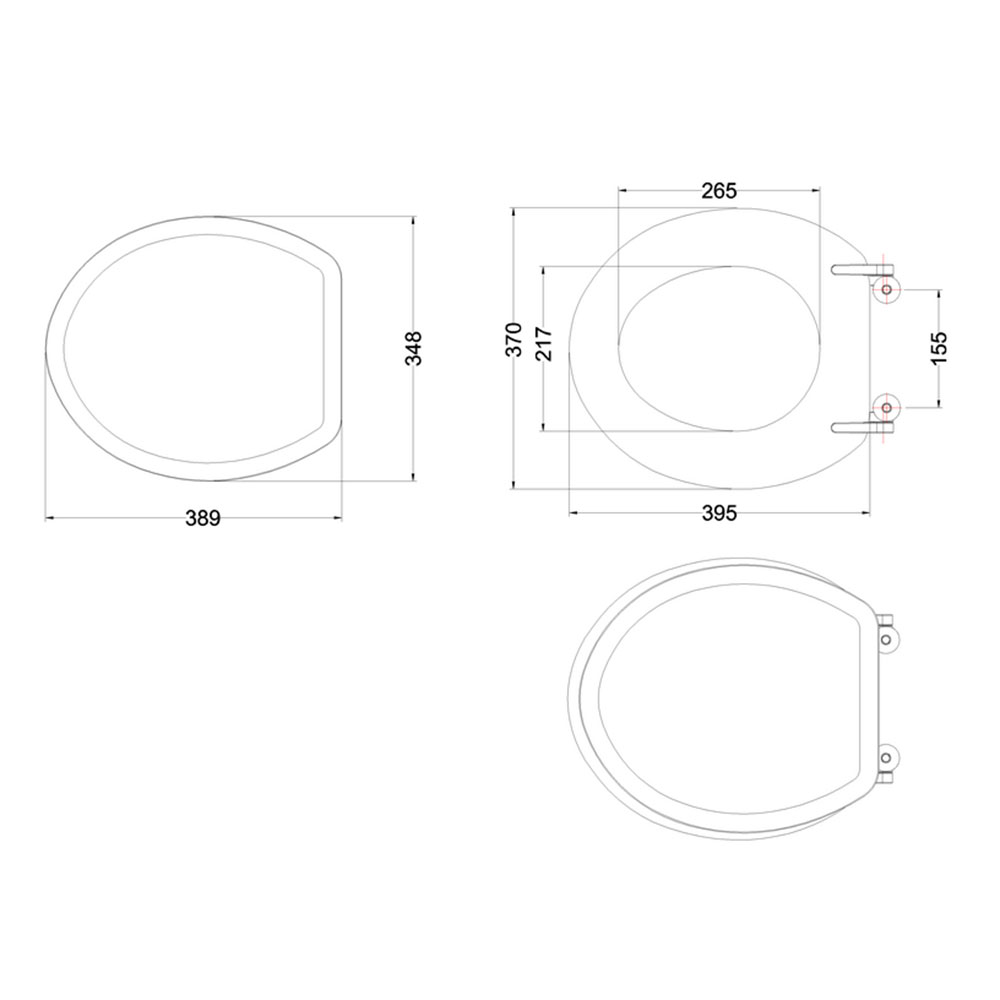 Toalett Burlington P5 Standard 440 mm med Myktstengende Sete