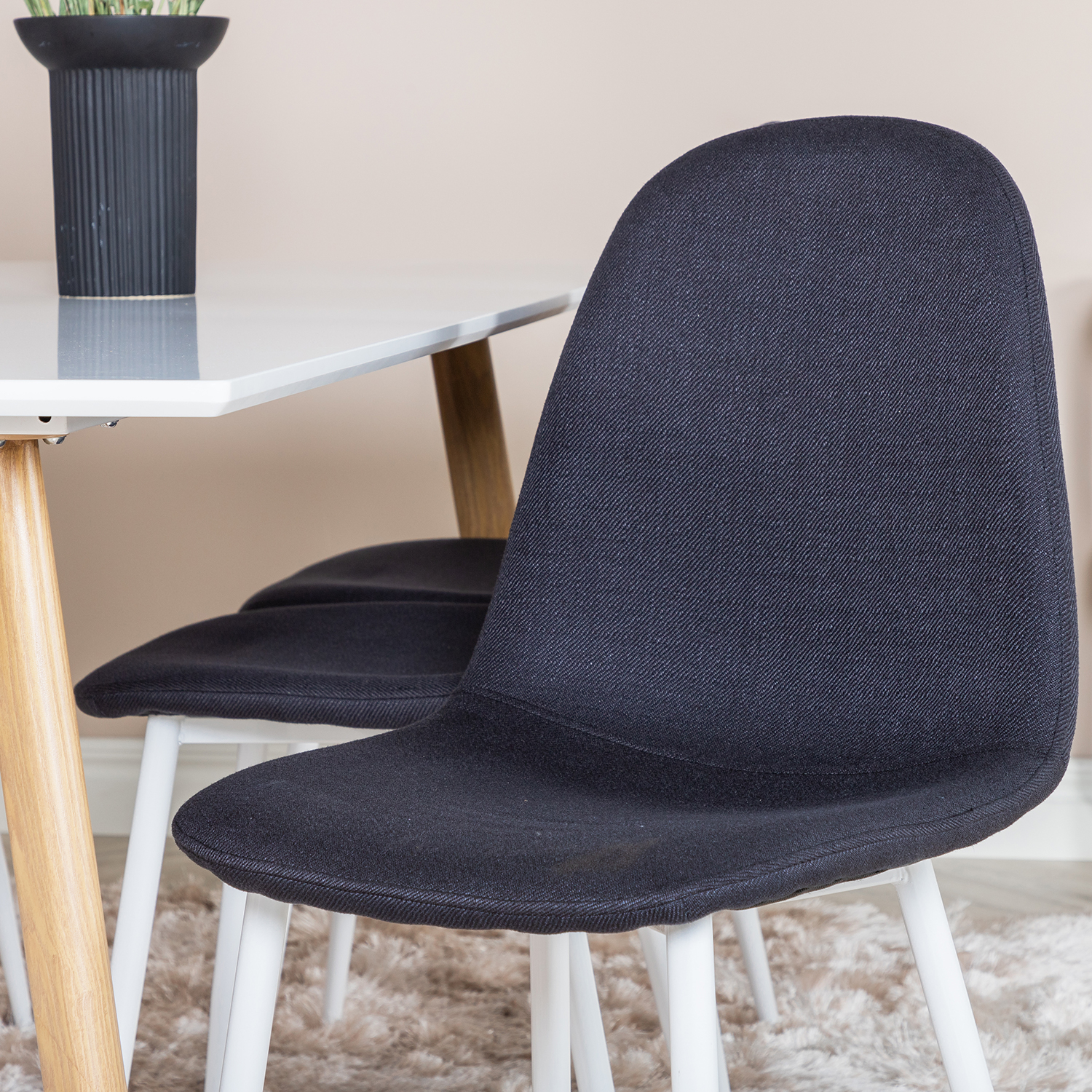 Spisegruppe Venture Home Pobbie 180 med 6 Stoler Polyester