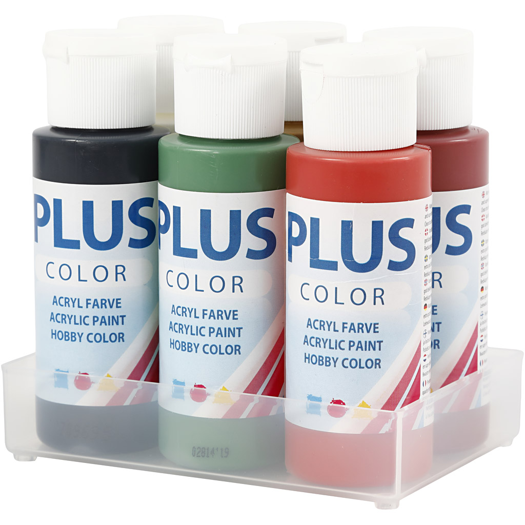Hobbyfarge Creativ Company Plus Color Jule Farger 6x60 ml/1 Pk