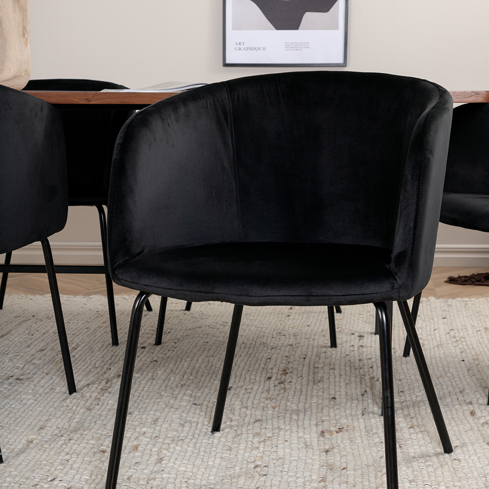 Spisegruppe Venture Home Chicago Spisebord og Bergen Spisestol Brun