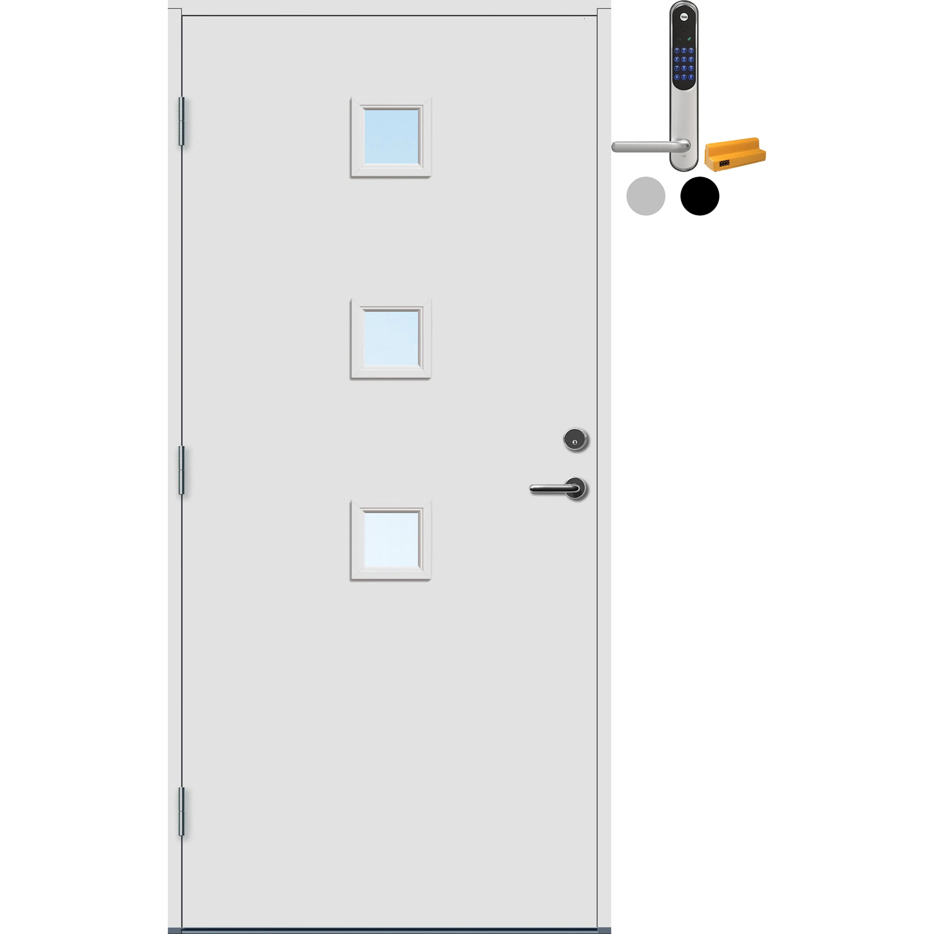 Ytterdør Bygg1 Selje Thermoisolert med Yale Doorman Classic Home