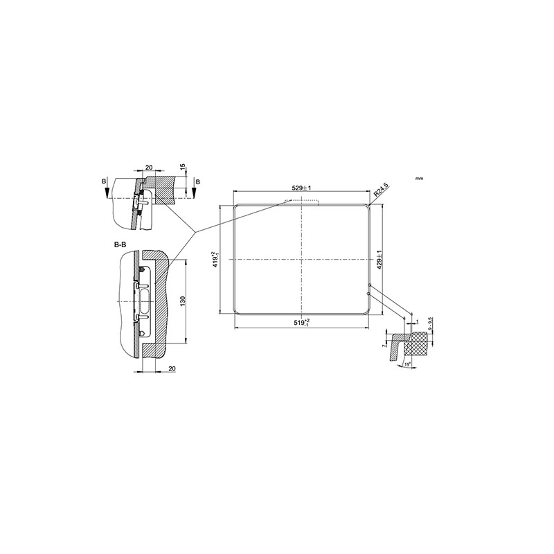 BLANCO SUBLINE 500-F SILGRANIT® INFINO - SVART Sort, Planmontering