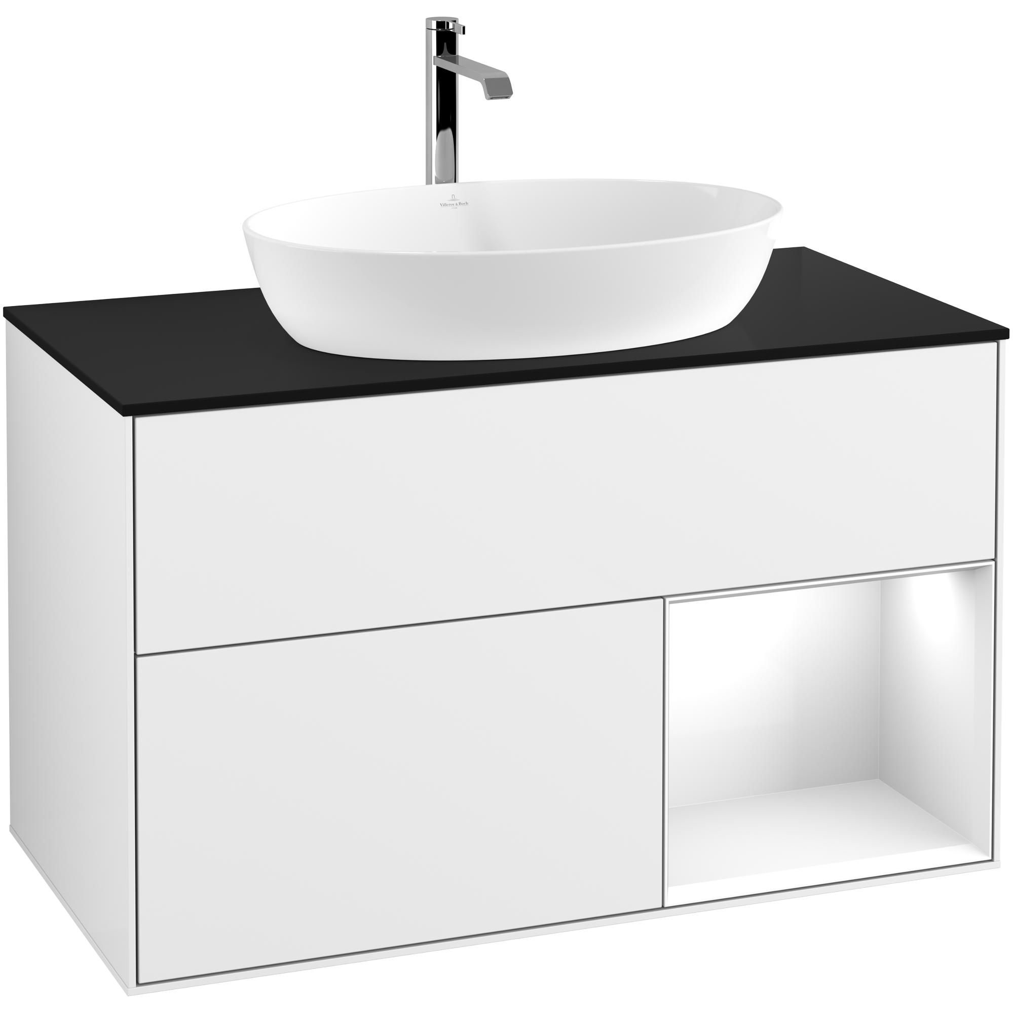 Tvättställsskåp Villeroy & Boch Finion med 2 Lådor Hylla och Bänkskiva för Fristående Tvättställ från Artis & Collaro