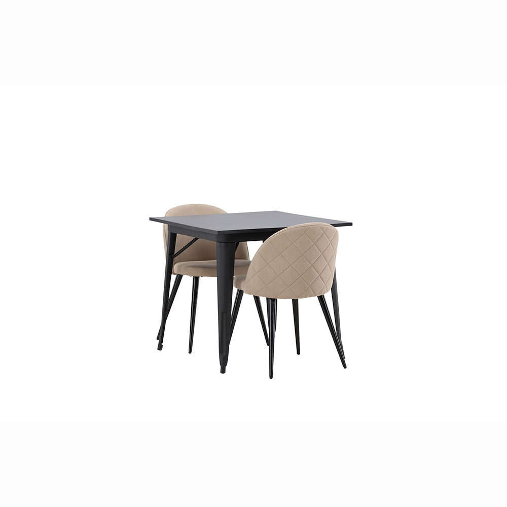 Spisegruppe Venture Home Tempe med 2 Velvet Stitches Stoler