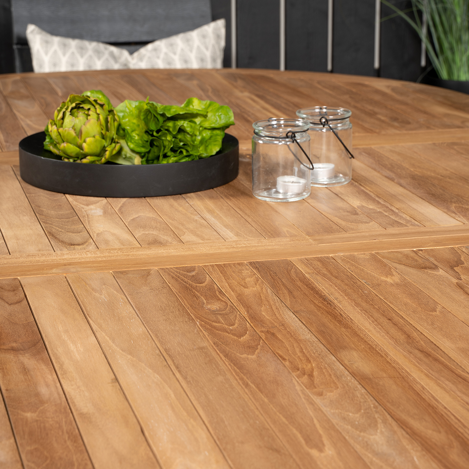 Spisegruppe Venture Home Kenya 180-240x120 Teak med 8 Levels Lenestoler