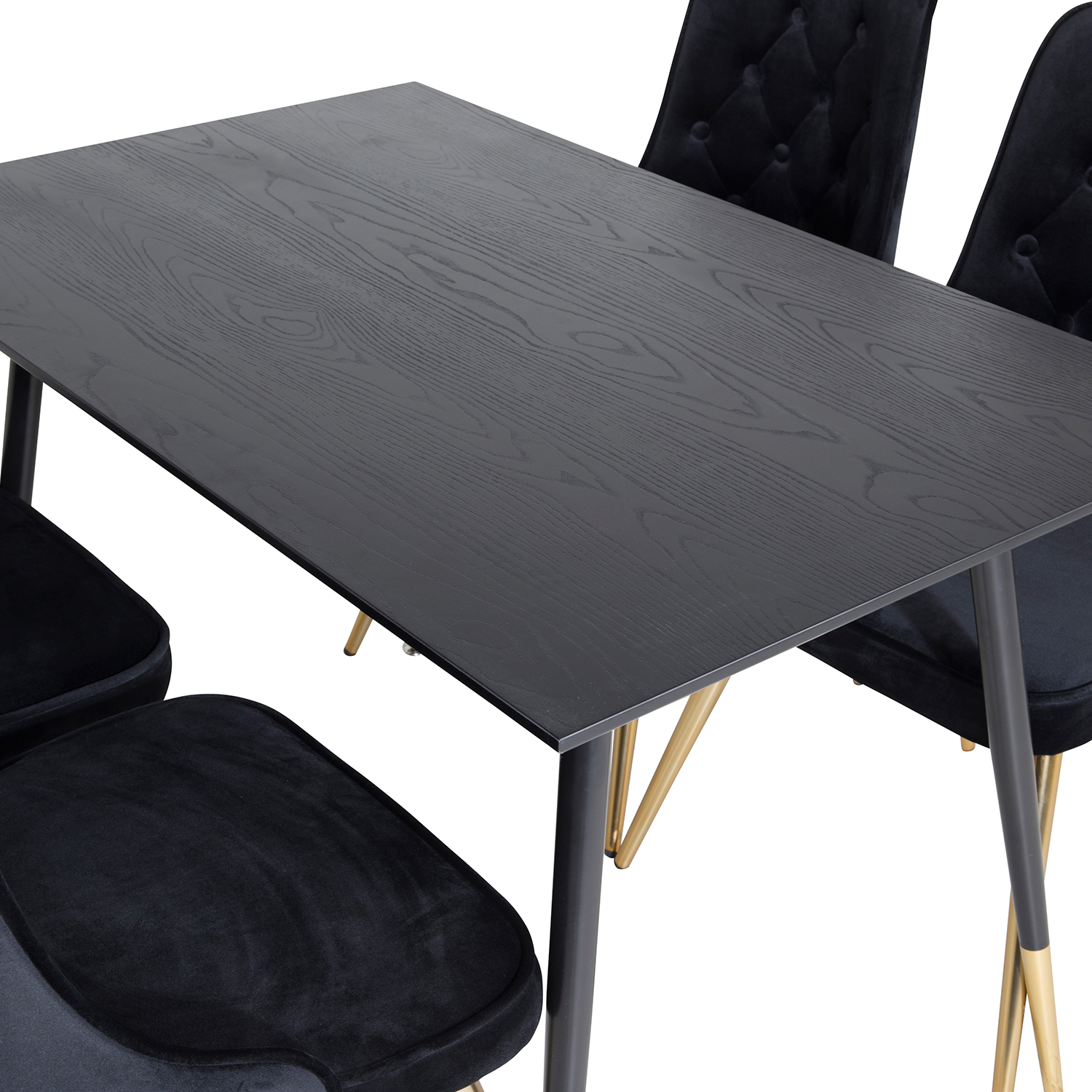 Spisegruppe Venture Home Dipp med 4 Velvet Deluxe Stoler