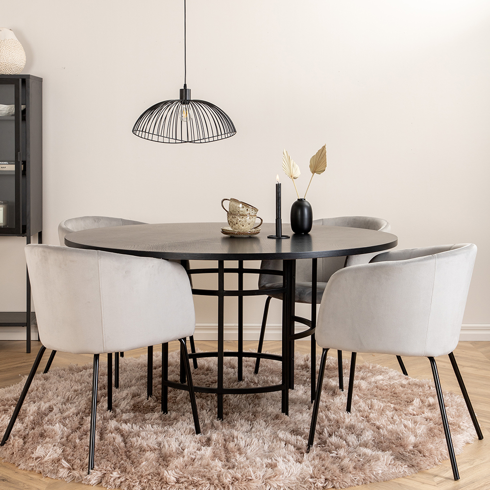 Spisegruppe furniture/fashion Copenhagen Ø140 cm med 4 Berit Stoler