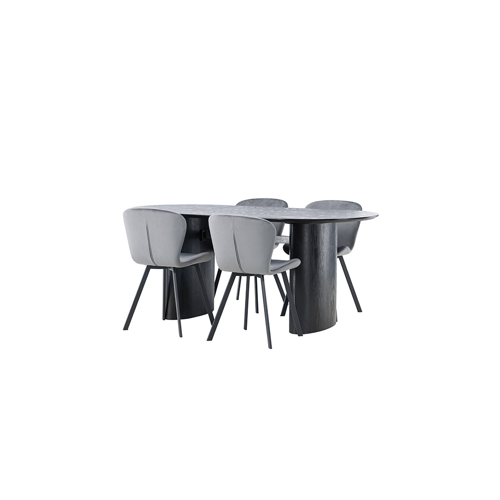 Spisegruppe Venture Home Isolde med 4 stk Lilja Stoler
