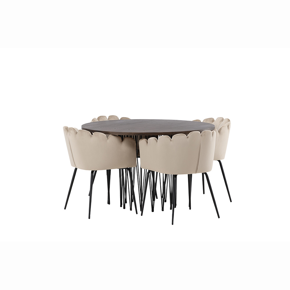 Spisegruppe furniture/fashion Stone med 4 Limhamn Stoler Rundt