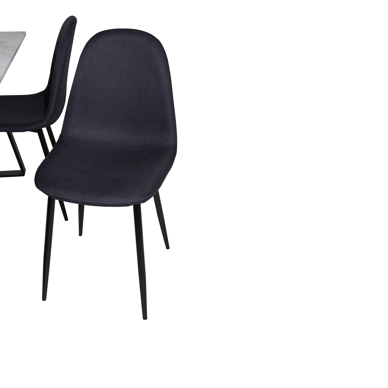 Spisegruppe Venture Home Estelle 140 med 4 Pobbie Stoler Polyester