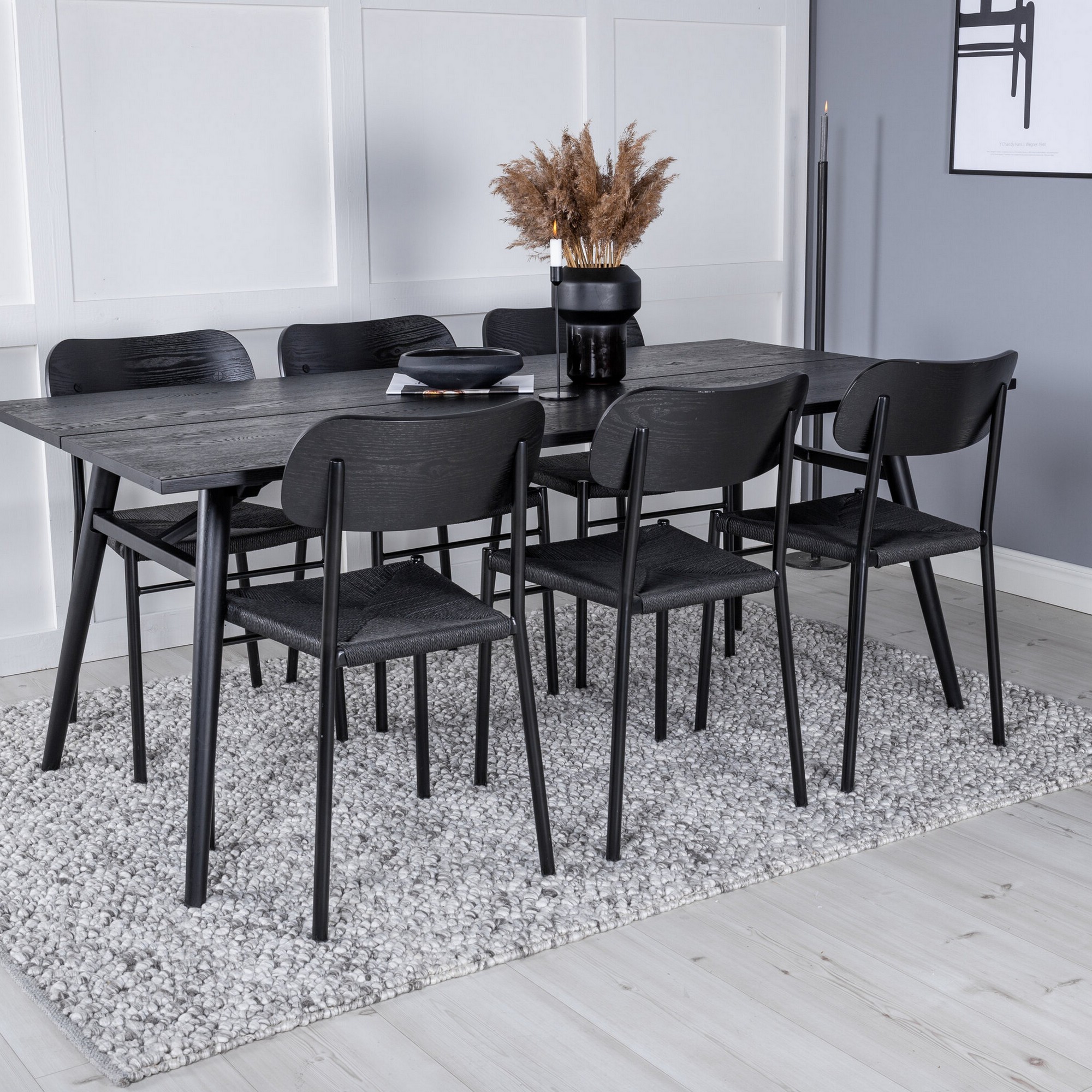 Spisegruppe Venture Home Sleek med 6stk Polly Stoler