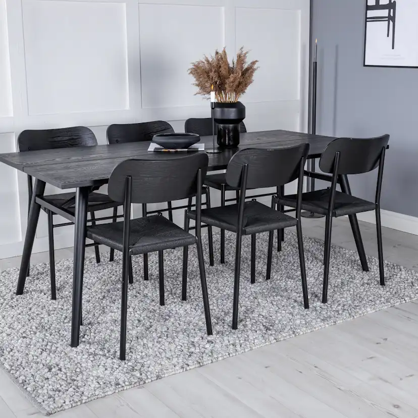 Spisegruppe Venture Home Sleek med 6stk Polly Stoler