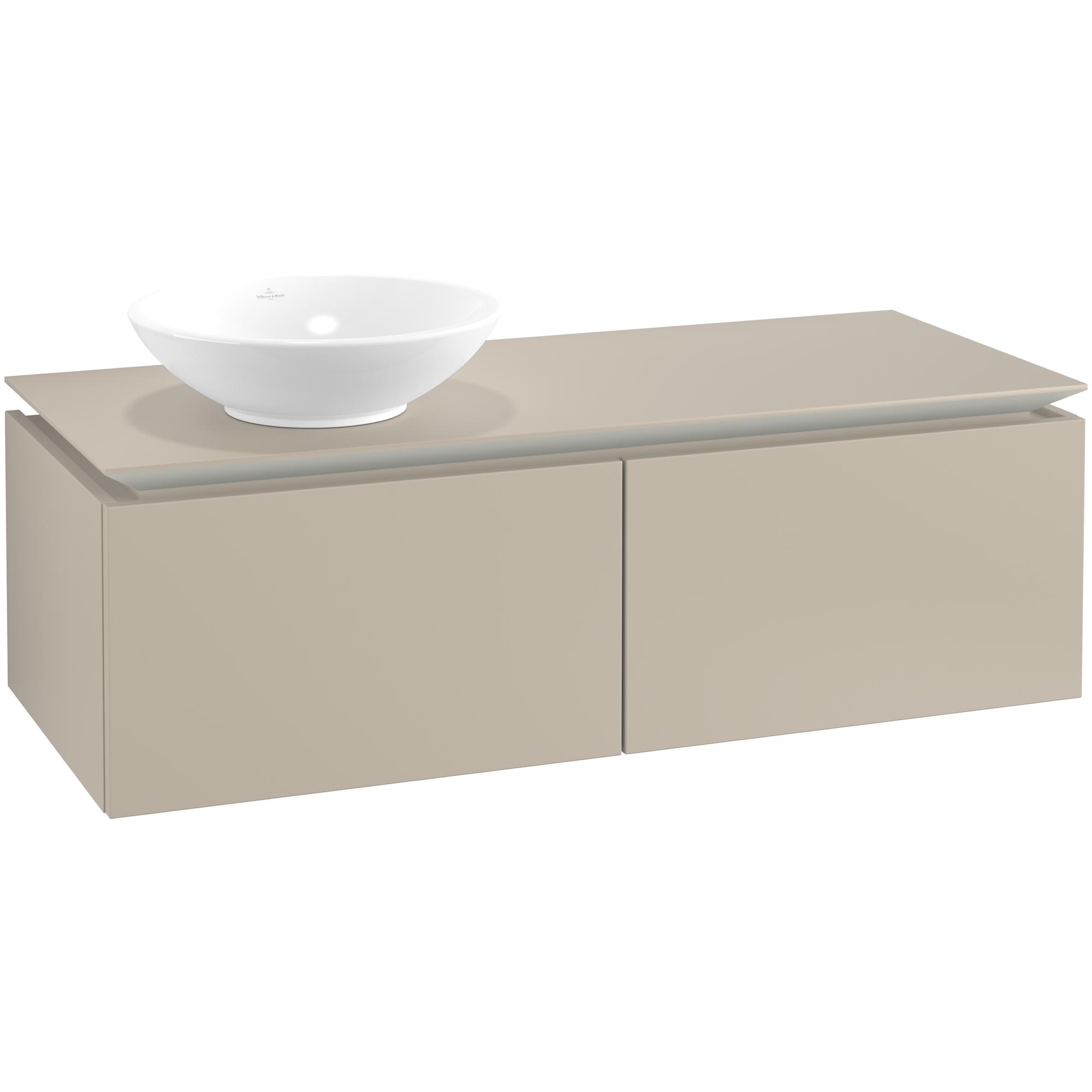 Tvättställsskåp Villeroy & Boch Legato Kompakt 1200 med 2 Lådor för Ocentrerat Ytmonterat Tvättställ