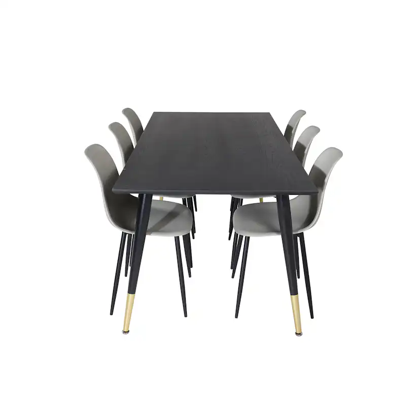 Spisegruppe Venture Home Dipp med 6 Polar Plast Stoler