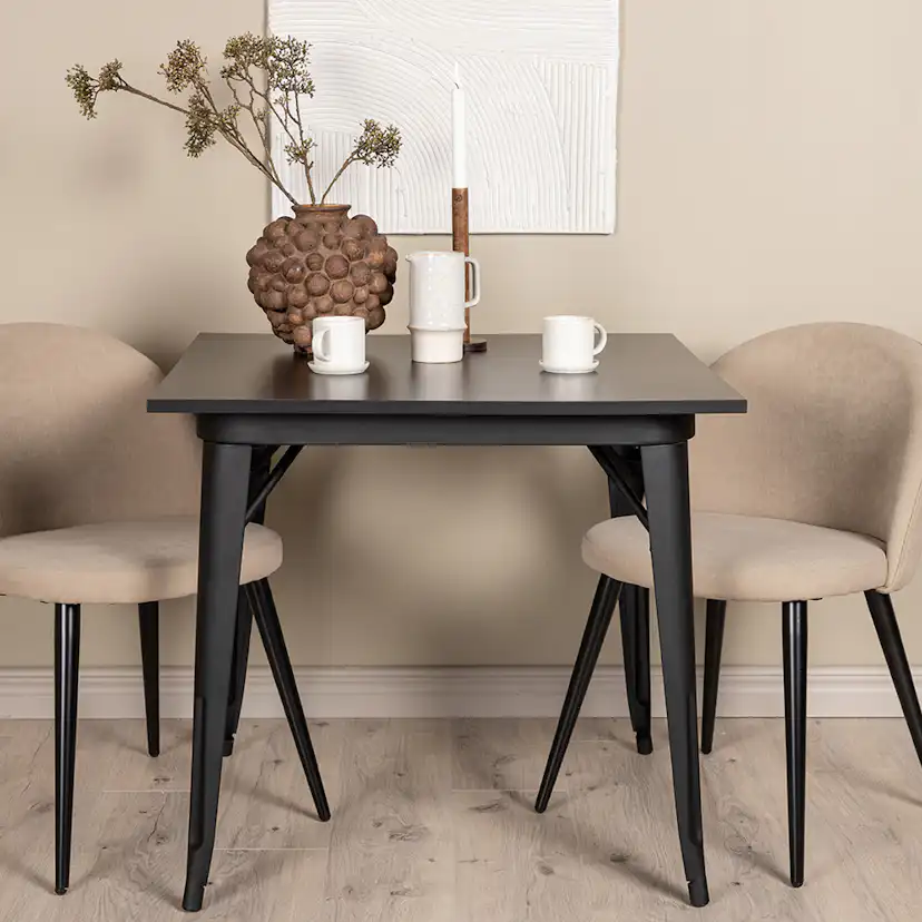 Spisegruppe Venture Home Tempe med 2 Velvet Stitches Stoler