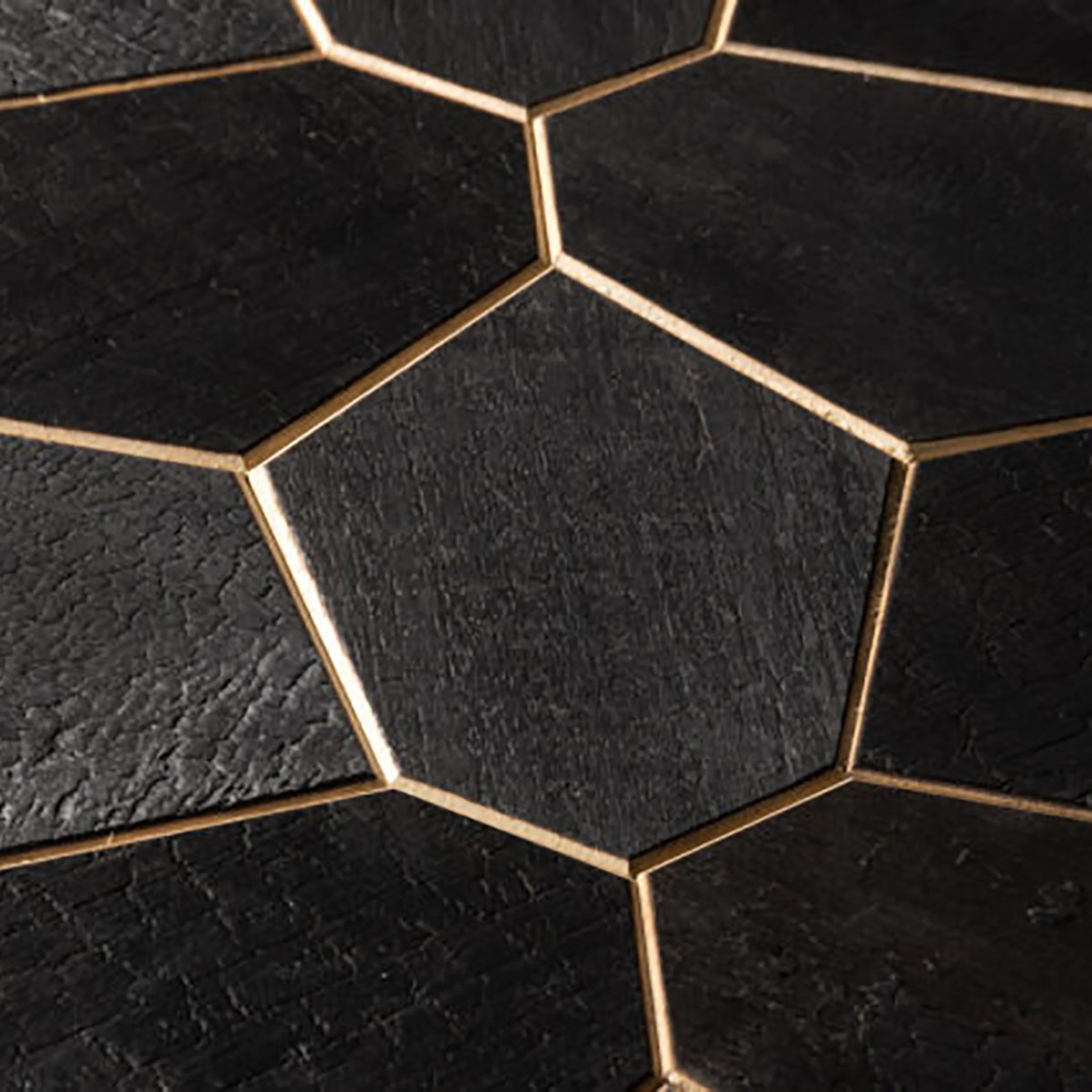 Veggpanel Emotionwood Hexagon Abachi Yakisugi
