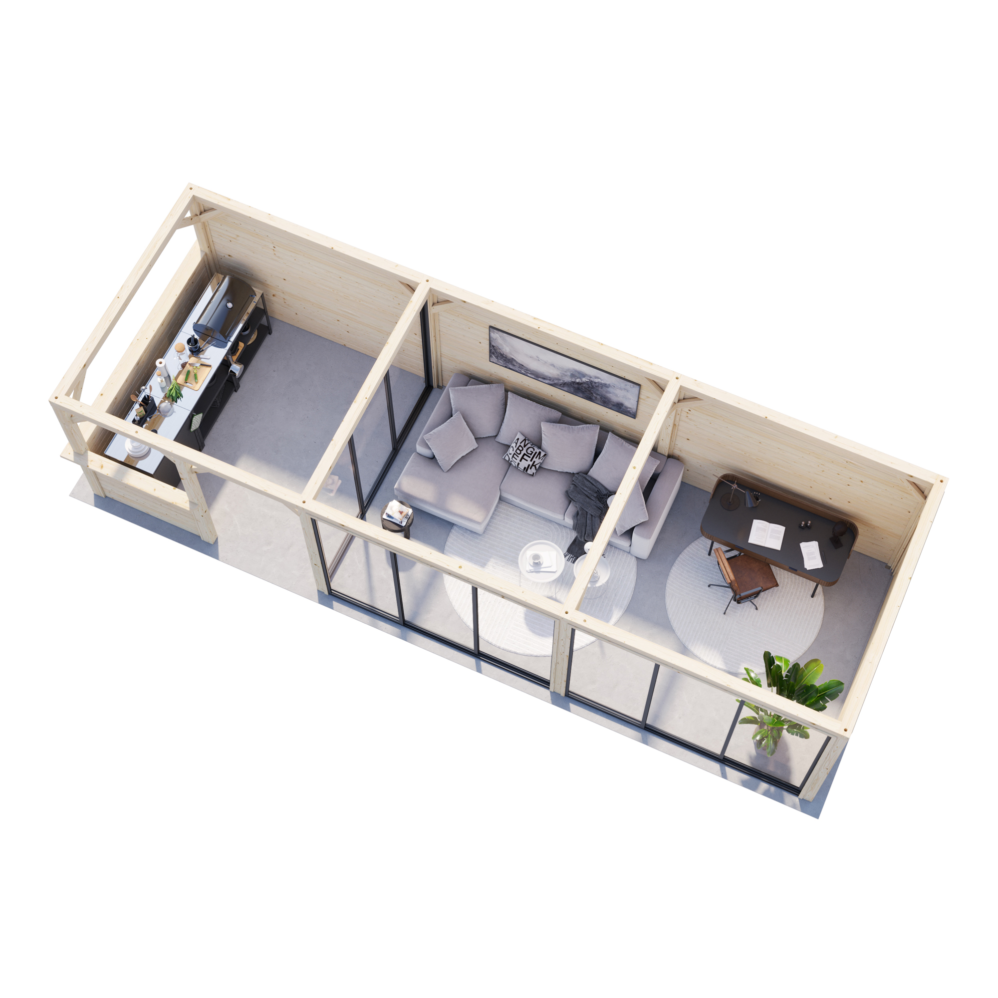 Hagestue Palmako Lenna 24,9 m2 Set 419 Slide