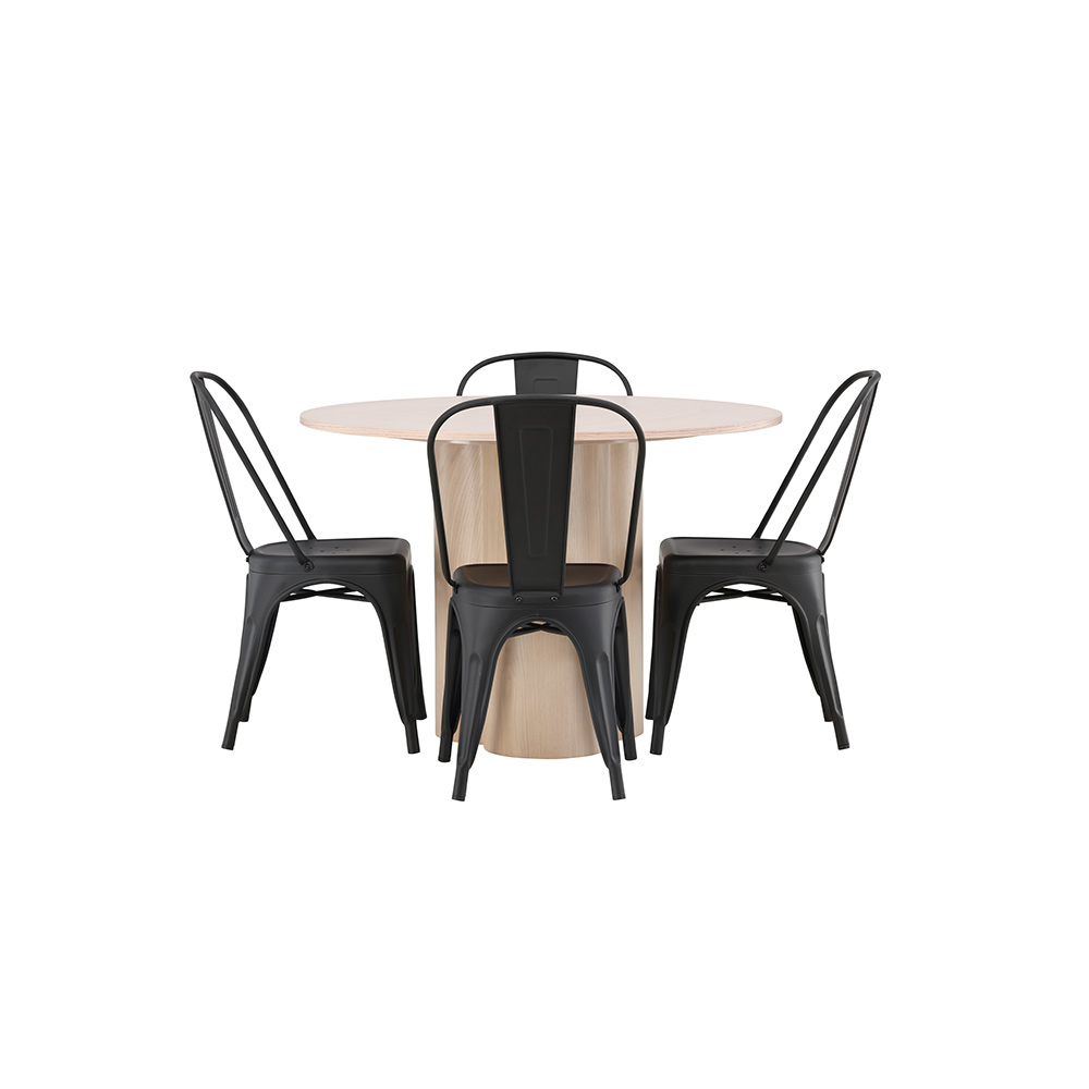 Spisegruppe Venture Home Olivia Natur med 4 Tempe Stoler