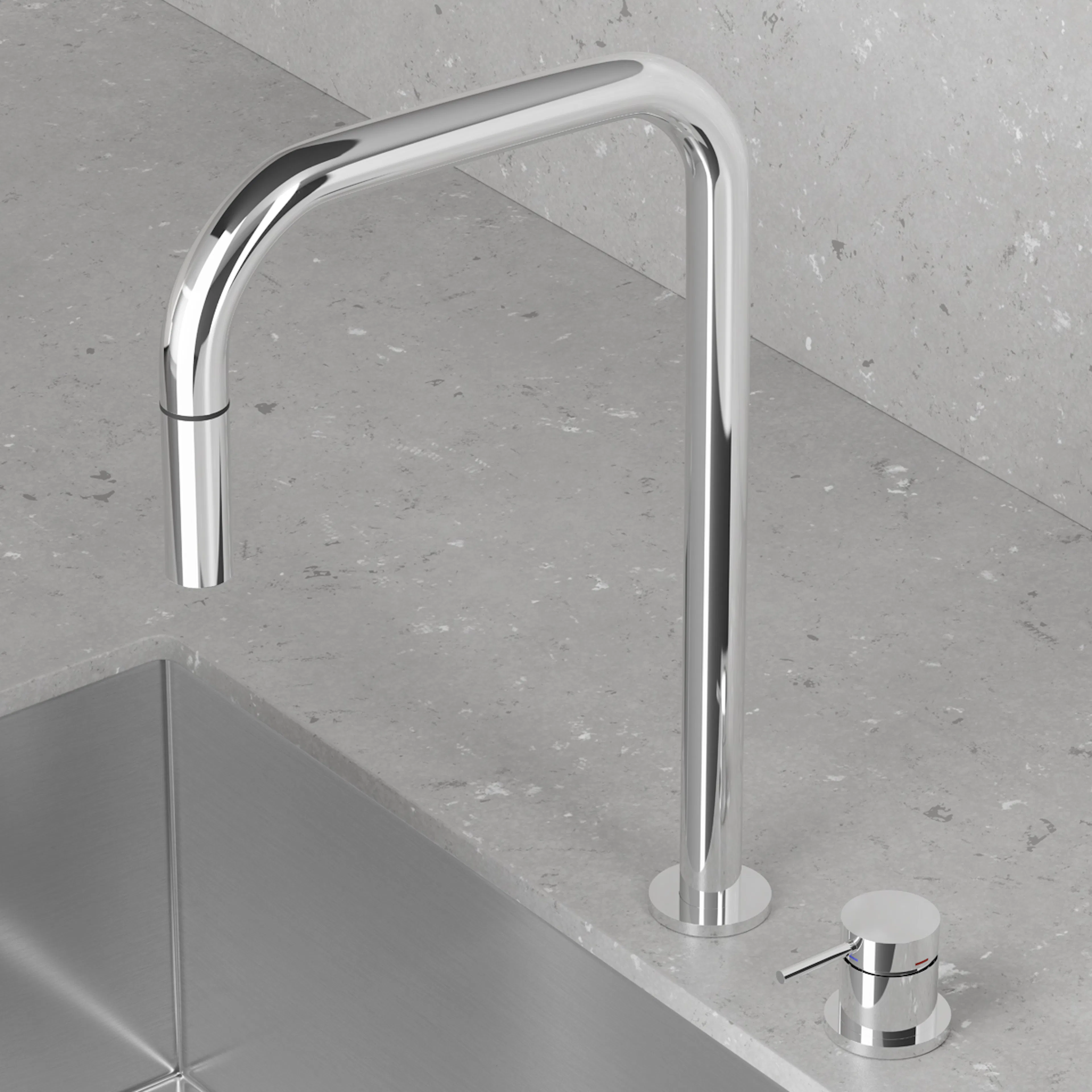 Kjøkkenbatteri Scandtap Harmonized K2P Square