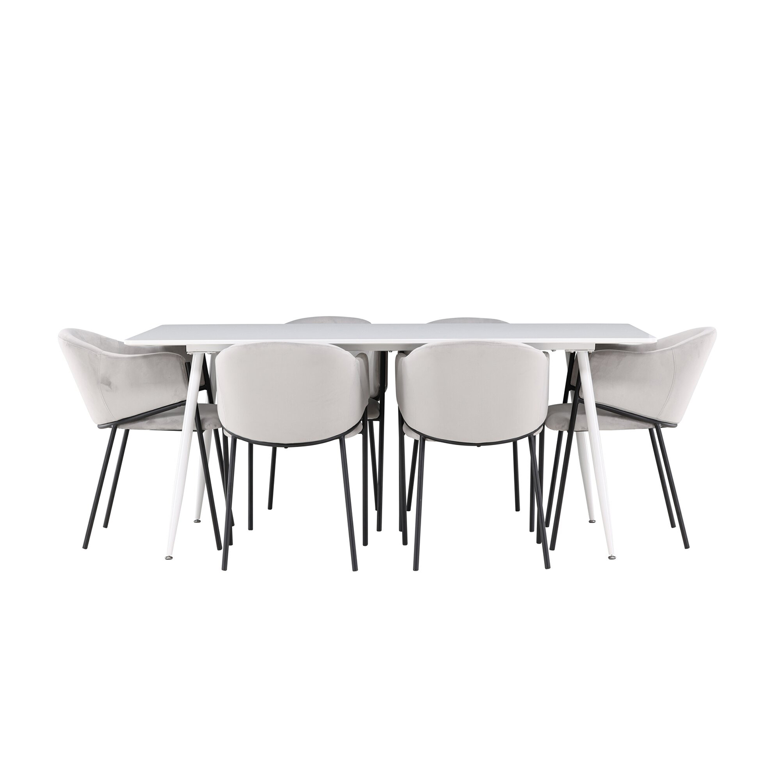 Spisegruppe Venture Home Silar 180 med 6 stk Evelina Stoler