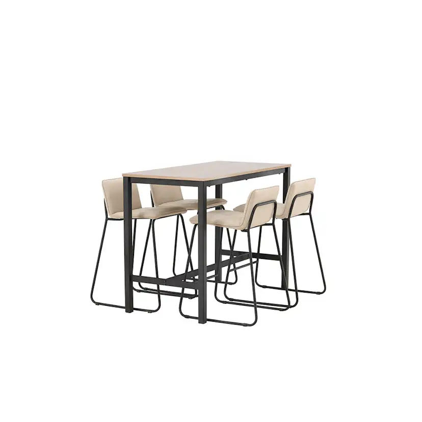 Spisegruppe Venture Home Camden med 4 Bisbee Stoler
