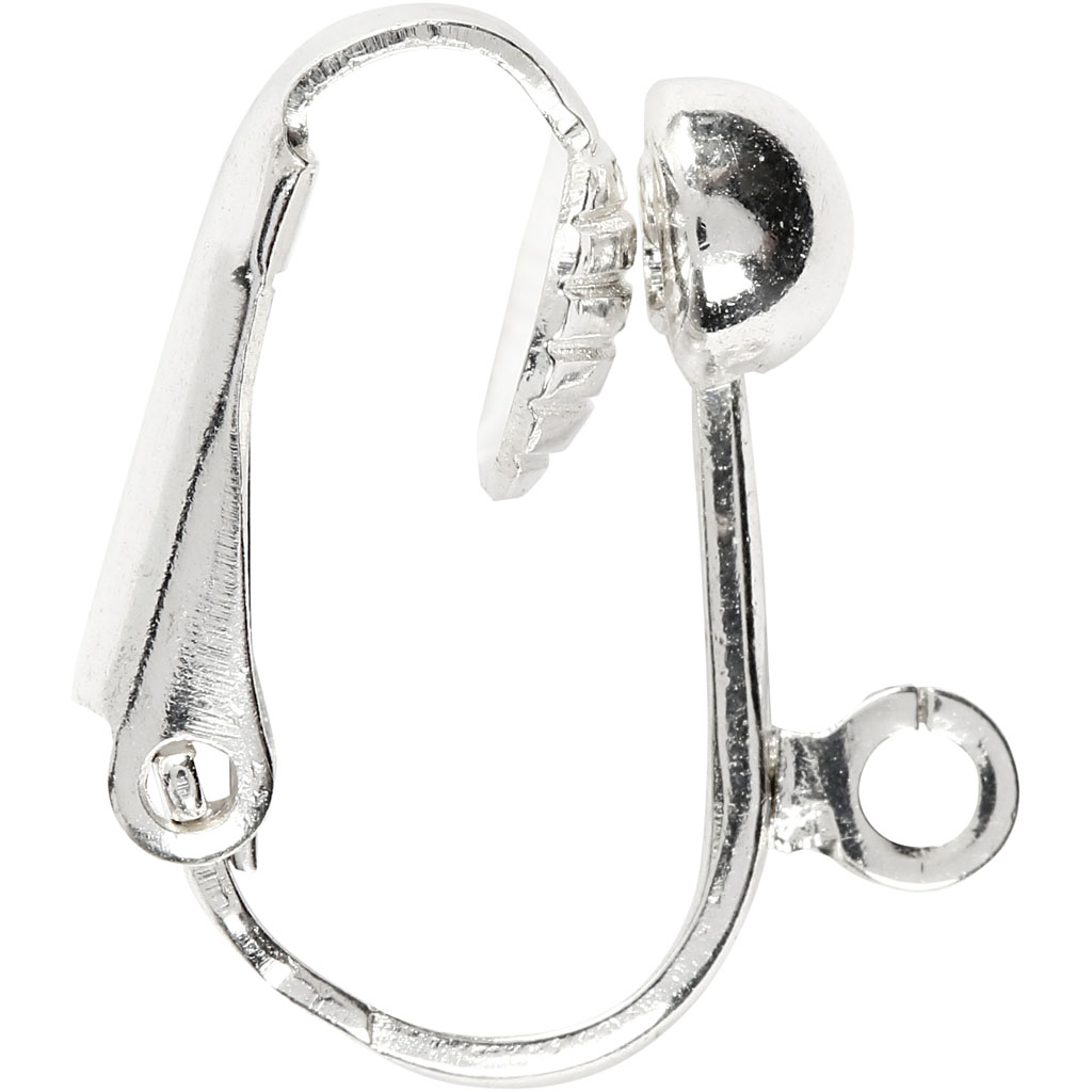 Øreklips Creativ Company Forsølvet 16,5x1,5 mm Hullstr 1,6 mm 1 Pk