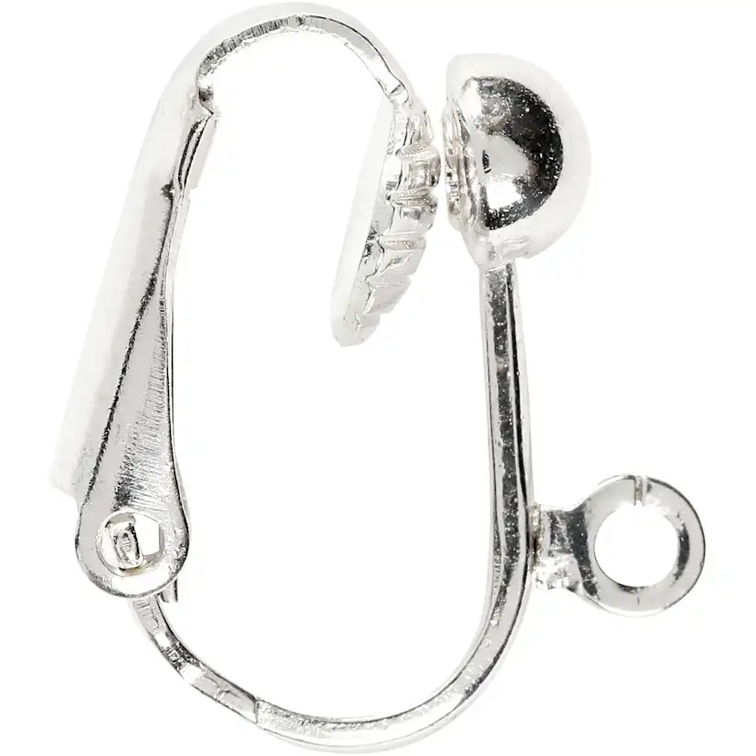Øreklips Creativ Company Forsølvet 16,5x1,5 mm Hullstr 1,6 mm 1 Pk