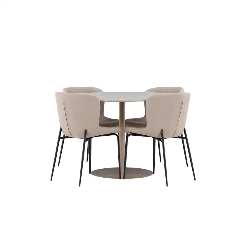 Spisegruppe Venture Home Lycke Ø110 med 4 stk Modesto Stoler