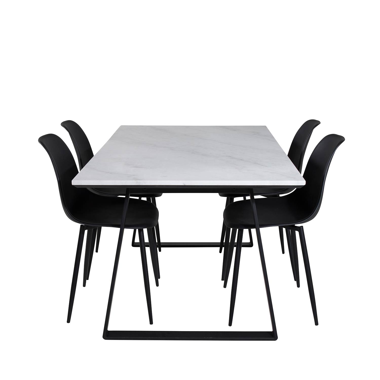 Spisegruppe Venture Home Estelle 140 med 4 Pop Stoler