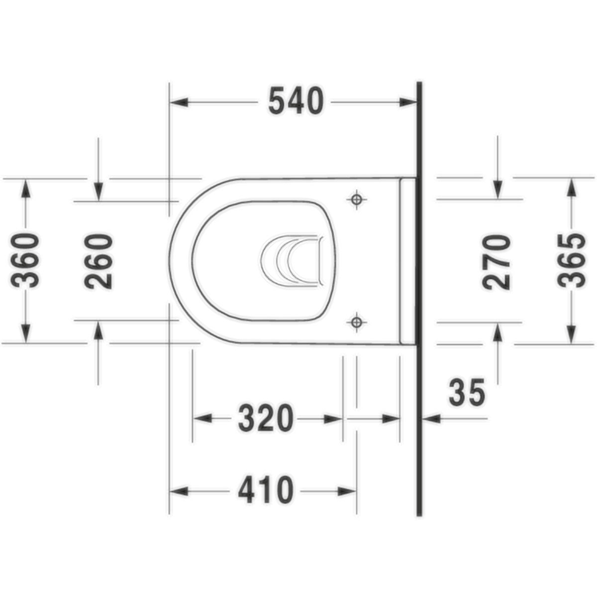 Vegghengt Toalett Duravit Starck 3 Rimless med Toalettsete